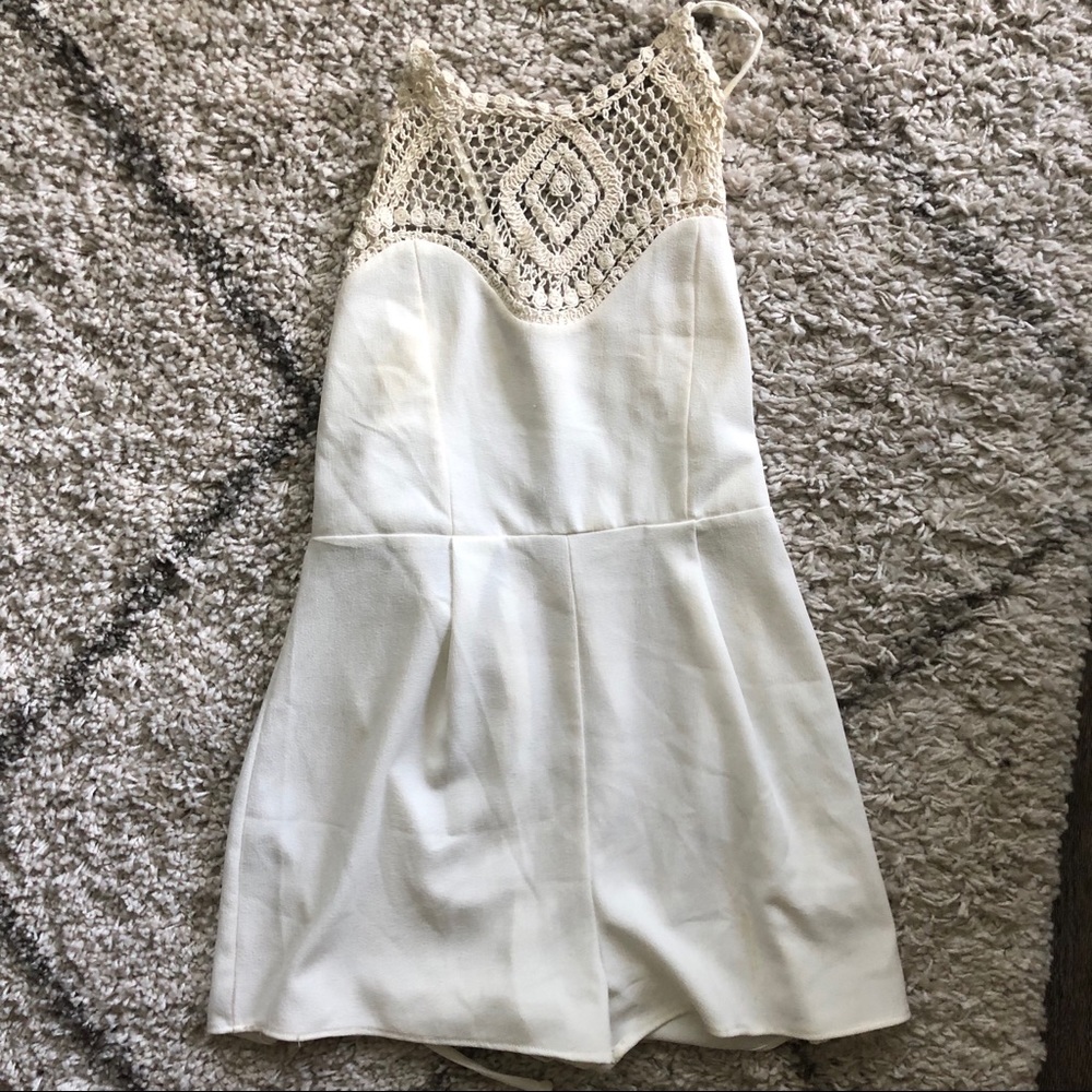 White short romper